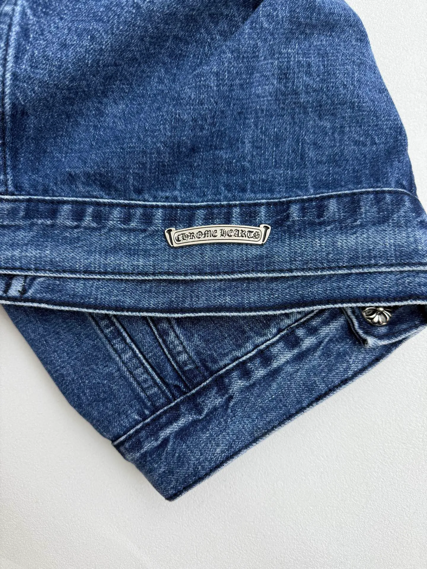P550 Chrome Hearts washed denim denim jacket S/M/L/XL